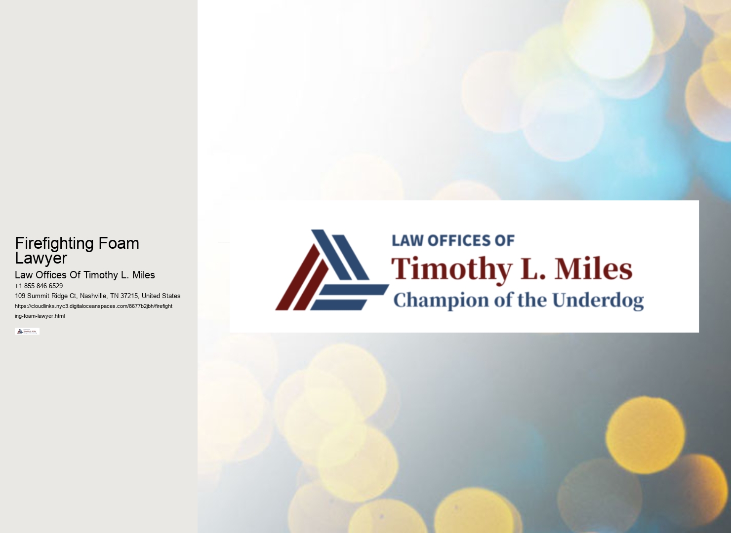 Firefighting Foam Lawyer