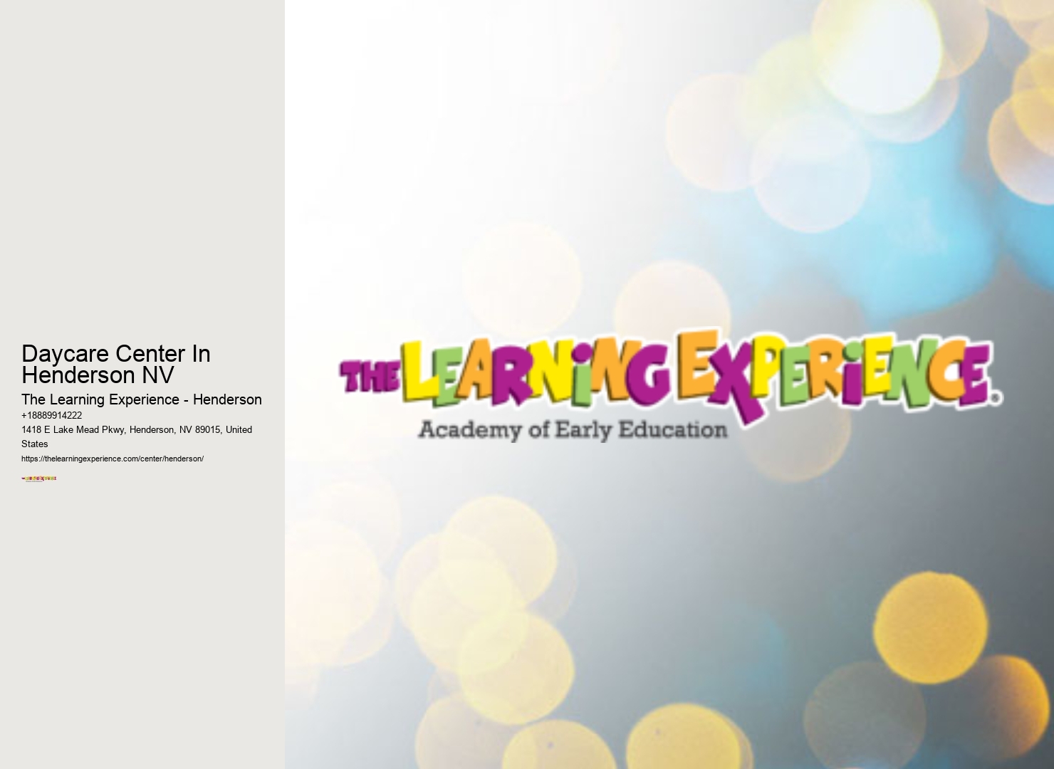 Daycare Center In Henderson NV