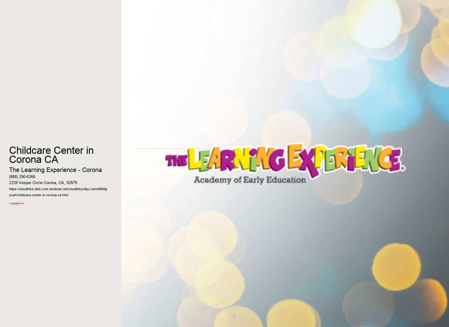 Childcare Center in Corona CA