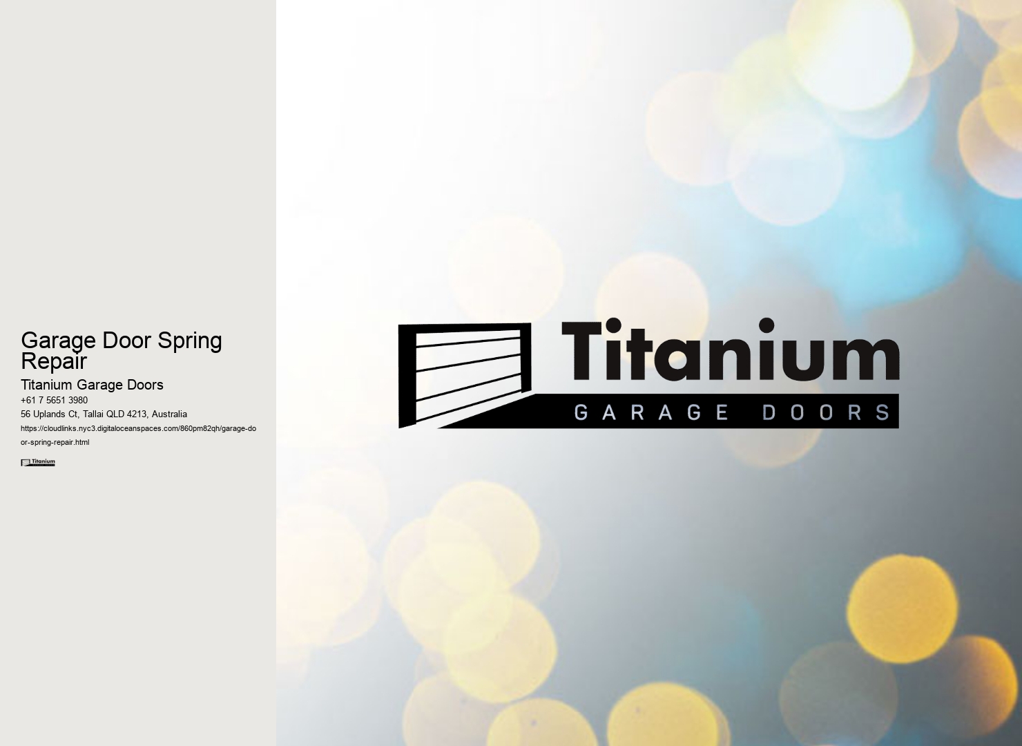 Garage Door Spring Repair