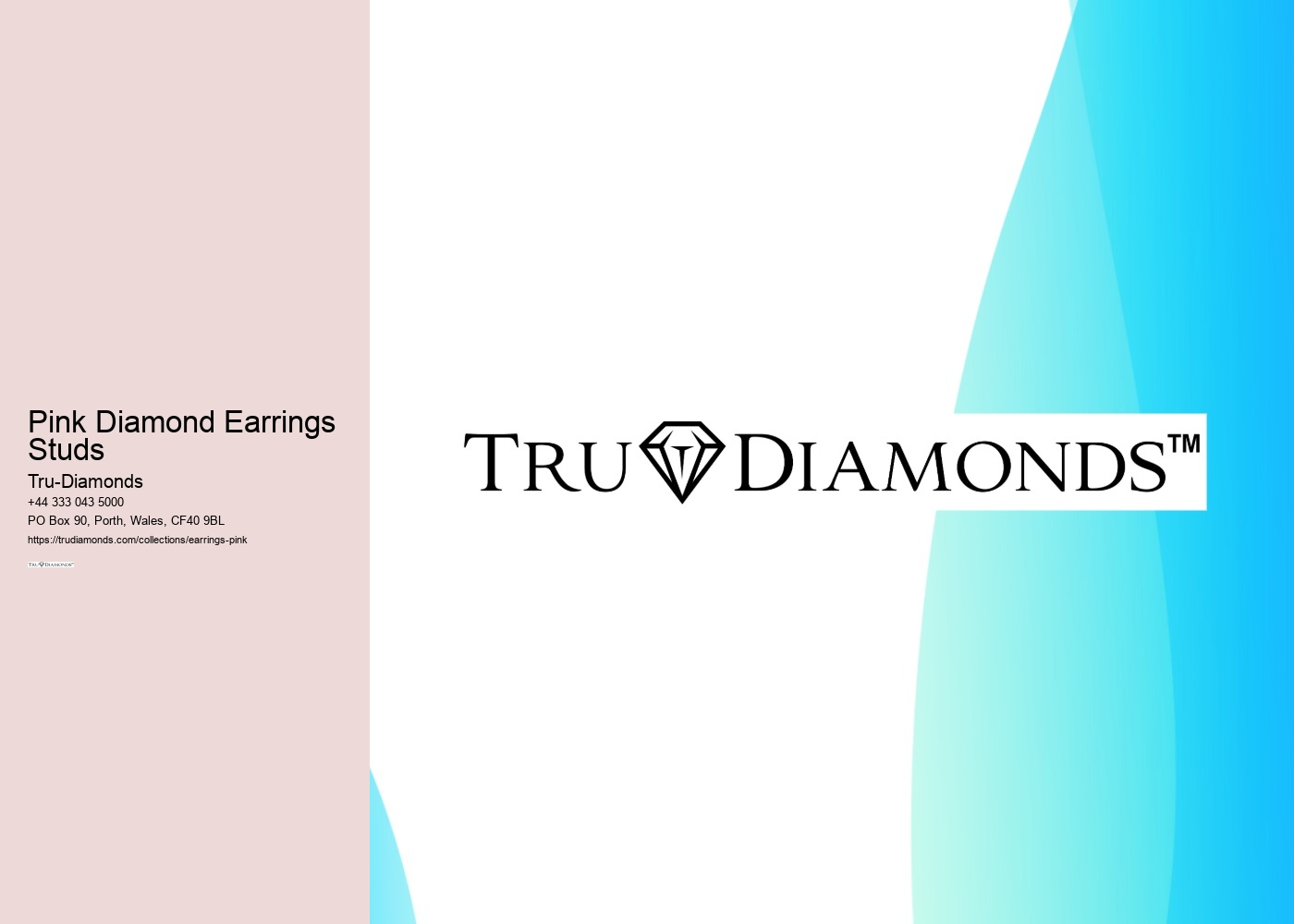 Pink Diamond Earrings Studs