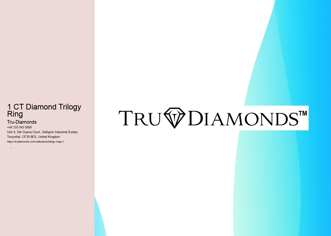 1 CT Diamond Trilogy Ring