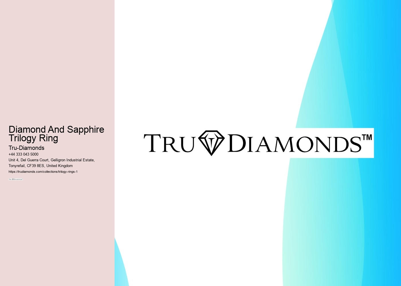 Diamond And Sapphire Trilogy Ring