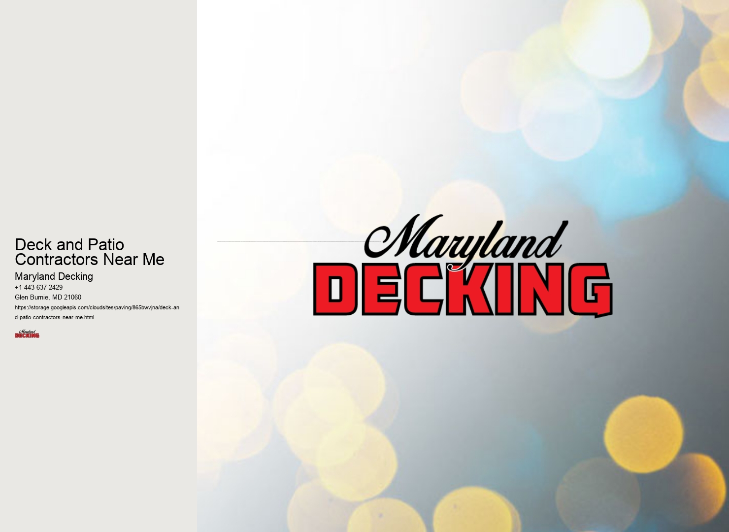 Deck and Patio Contractors Near Me