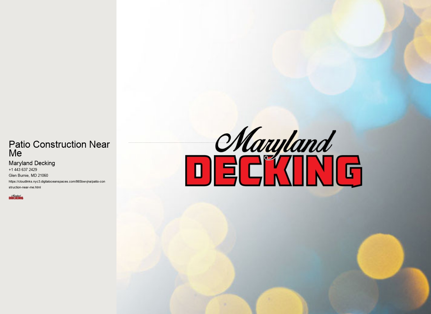 Patio Construction Near Me