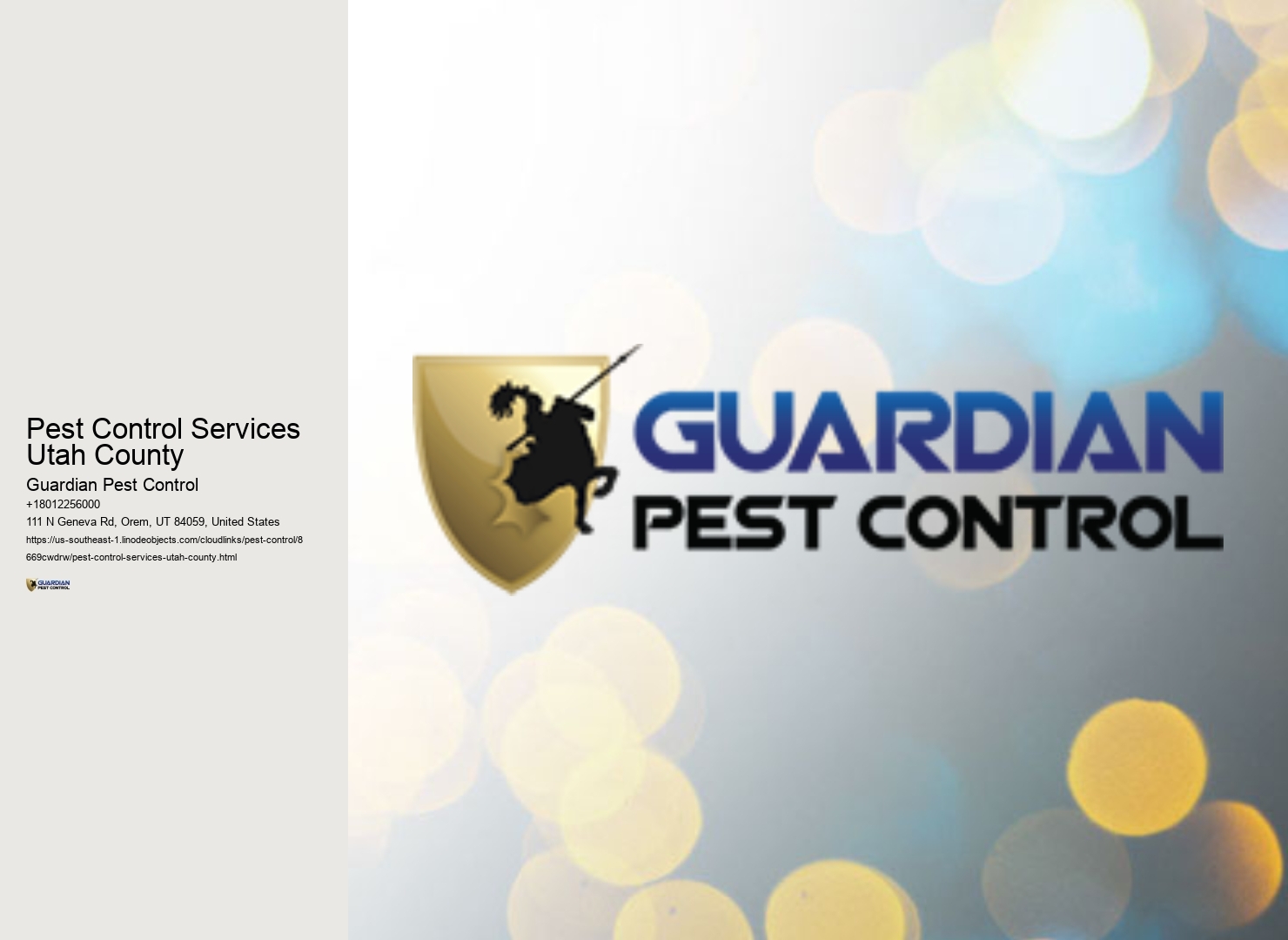 Pest Control Services Utah County