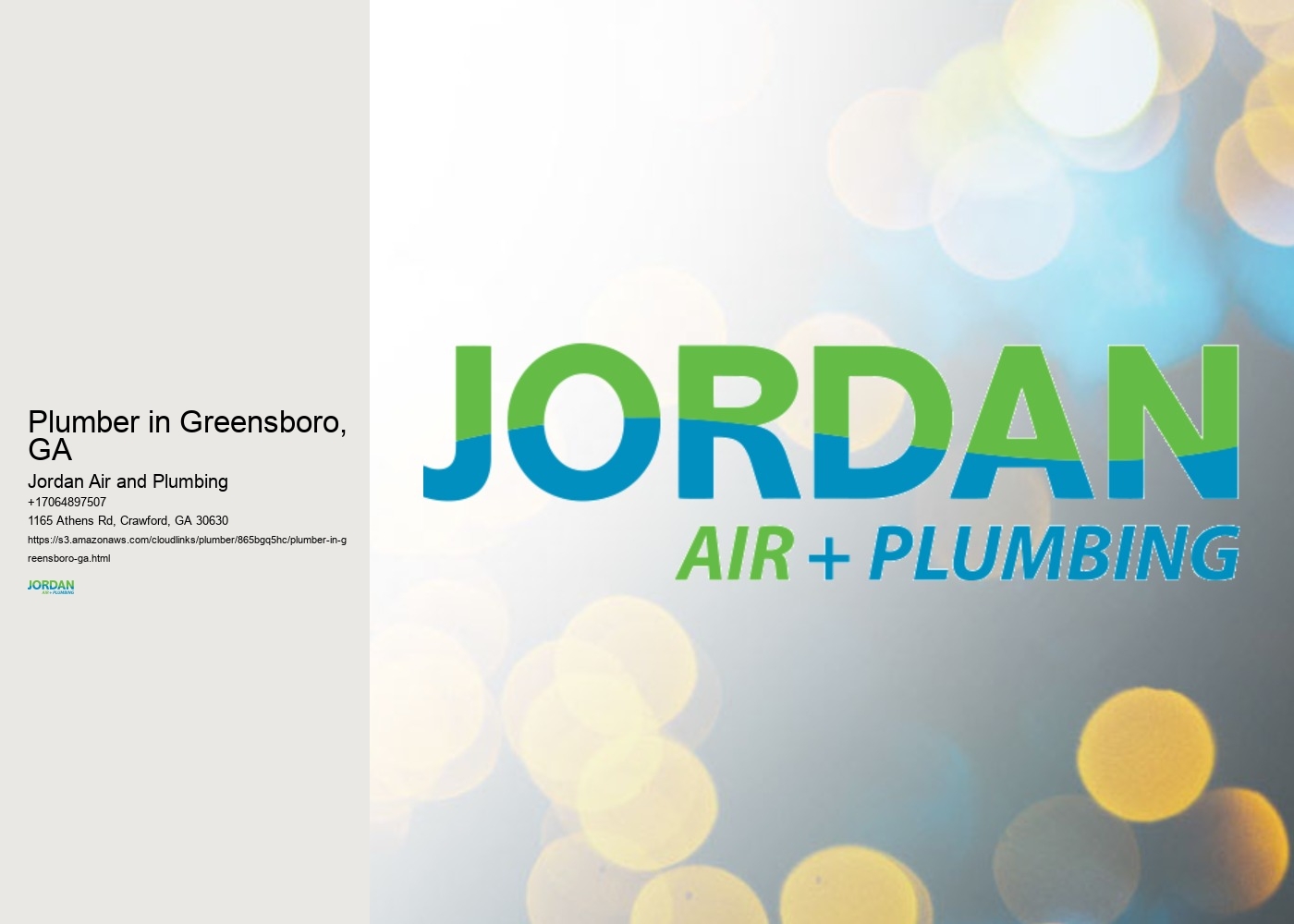 Plumber in Greensboro, GA