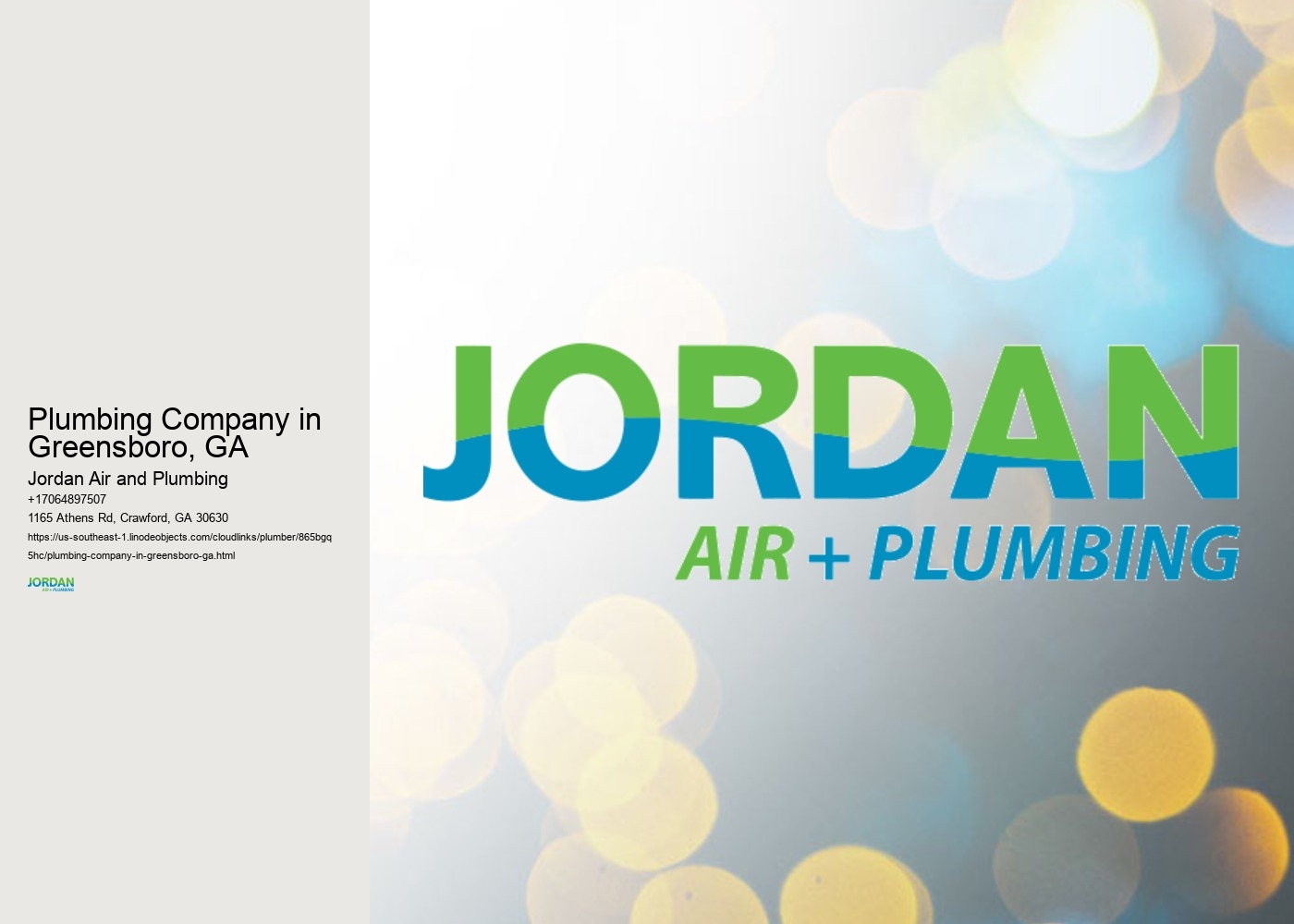 Plumbing Company in Greensboro, GA