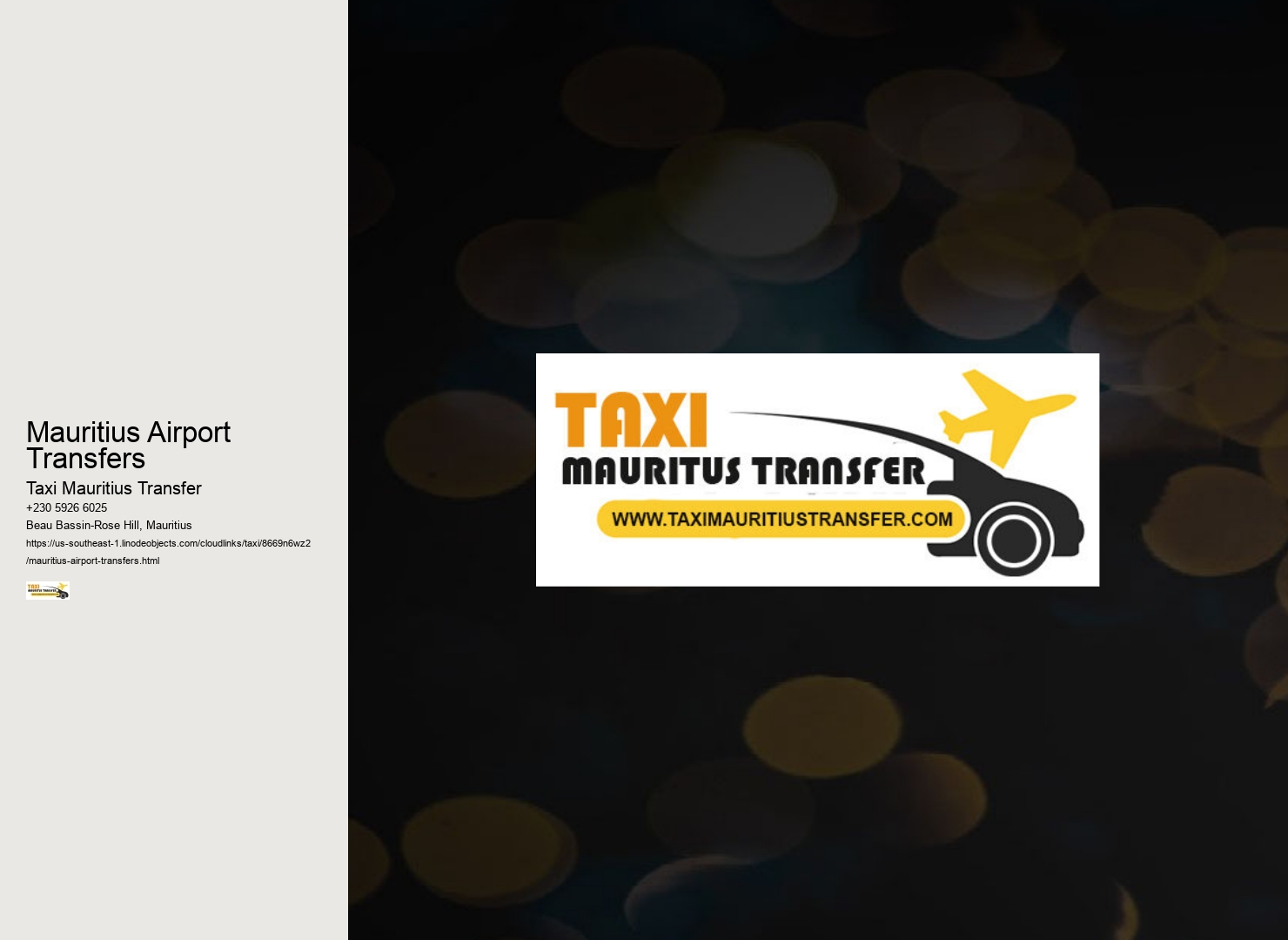 Mauritius Airport Transfers