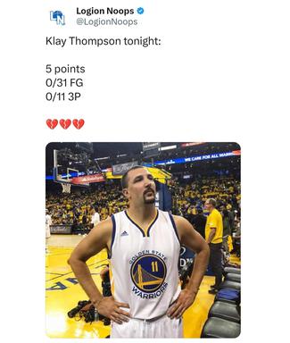 Someone really sucked Klay's talents out😭