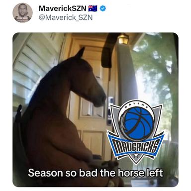 I get it Mavs' logo horse. I get it. I'd do the same too...