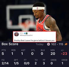 Bradley Beal's downfall needs to be studied. 😳
#bradleybeal #nbamemes