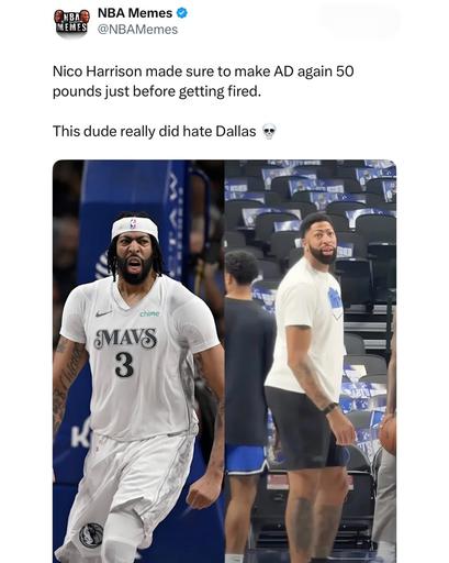 The Mavs have finally fired Nico Harrison. That was long overdue 😂