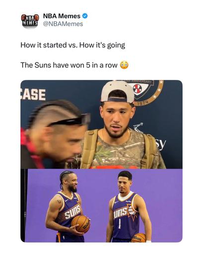 I bet KD wishes he would’ve stayed with the Suns now 😂