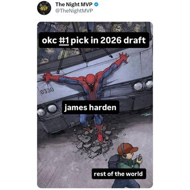 Naah Adam Silver might need to step in if the Thunder get the #1 pick next year😤