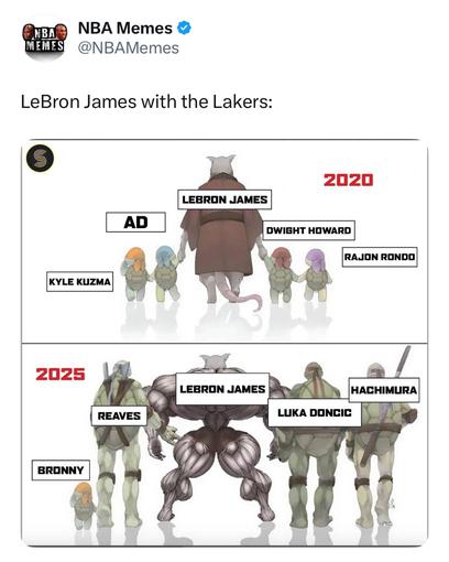 LeBron really went from carrying the Lakers to carrying the Lakers 😂