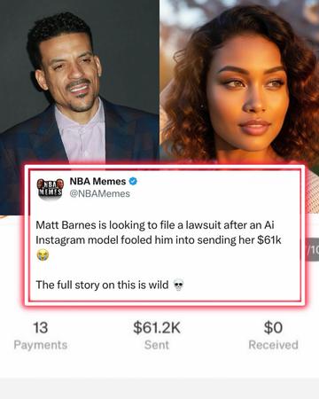 How Matt Barnes got finessed into sending $61k to Ai Instagram model: Story in bio.