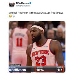 This is CRAZY 😭
#mitchellrobinson #nbamemes