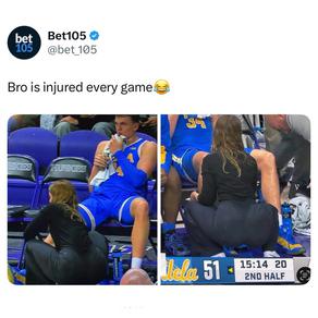 Bro just tryna hang with the medical staff 💀

#ncaamemes #nbamemes