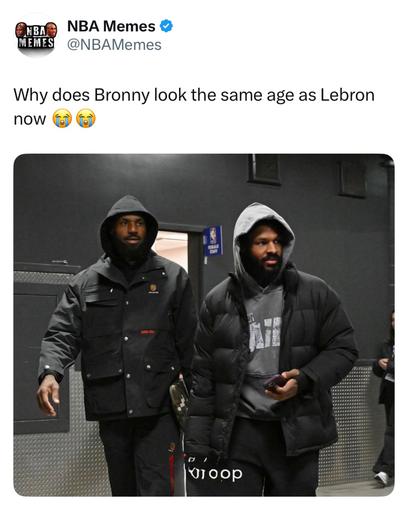 Bronny seems stressed carrying the Lakers’ bench 😂