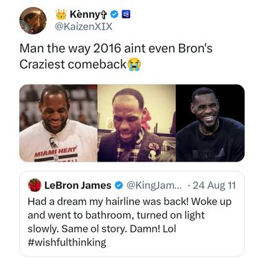 LeBron was more scared of his receding hairline than the 2018 Warriors😭