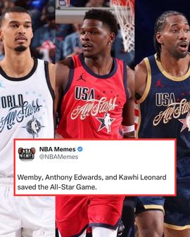 ANT, Wemby, and Kawhi deserve an award for saving the All-Star game 😂