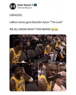 LeBron would never look that way at Clint Capela.