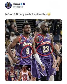 LeBron and Bronny are actually slick 😂