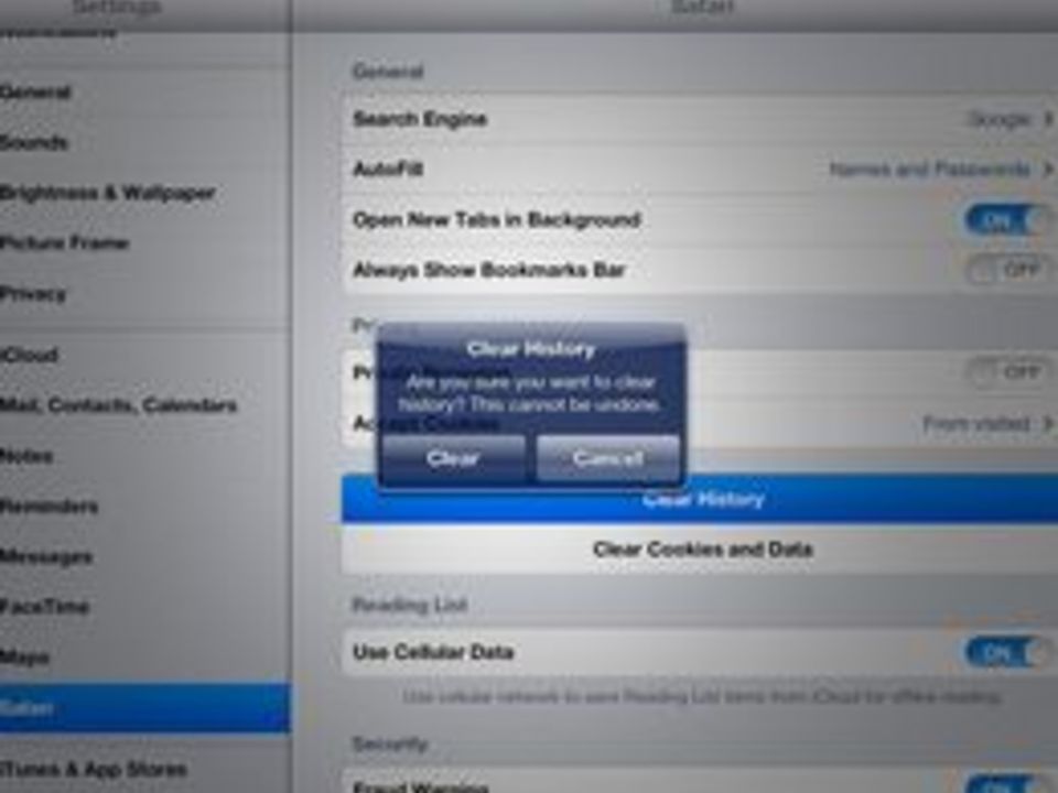 How to Clear The History On An iPad