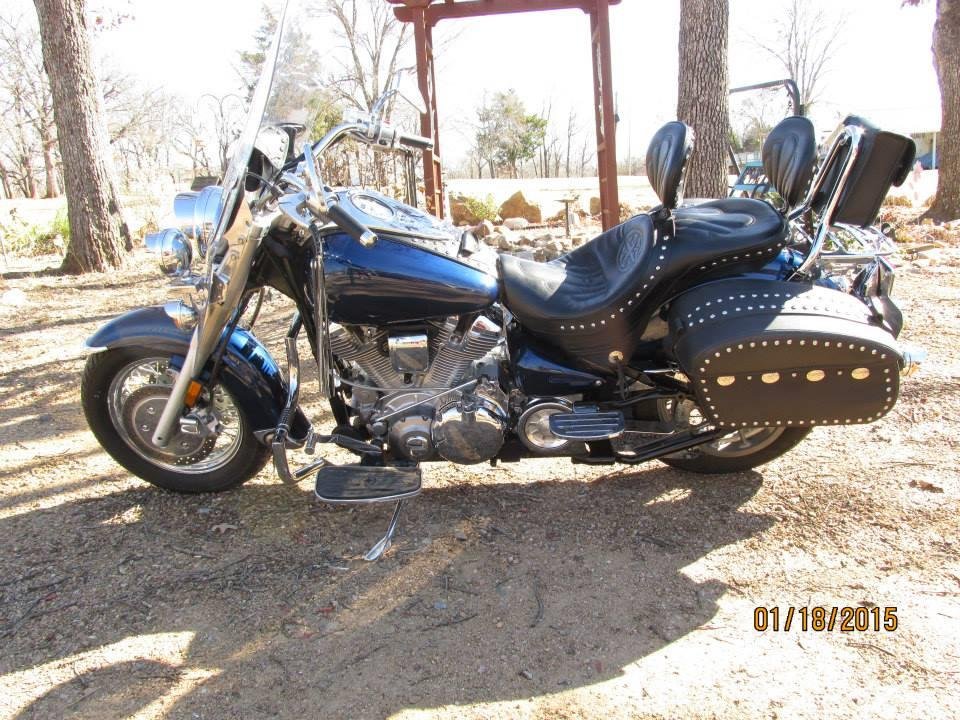 Carl Baker Mead, Ok. 2002 Yamaha Roadstar 1600 with 14,235 miles, lots of extras, texas tags good till 2/2015, excellent condition. Selling because of health issues. $4,700 903- two seven one-0056