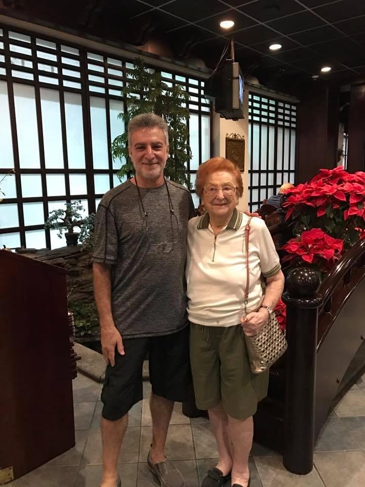 Mom and I celebrating her 92nd birthday at   tempura hibachi.