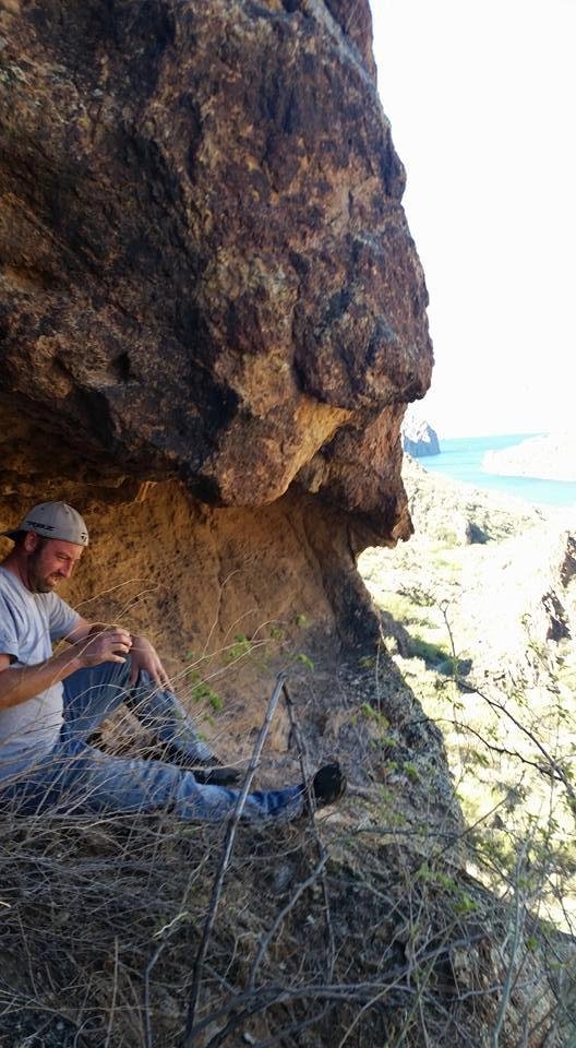 Yeah. We climbed up a bit. Saguaro lake is In the pic. Lower right. Short kayak trip from Butcher Jones.