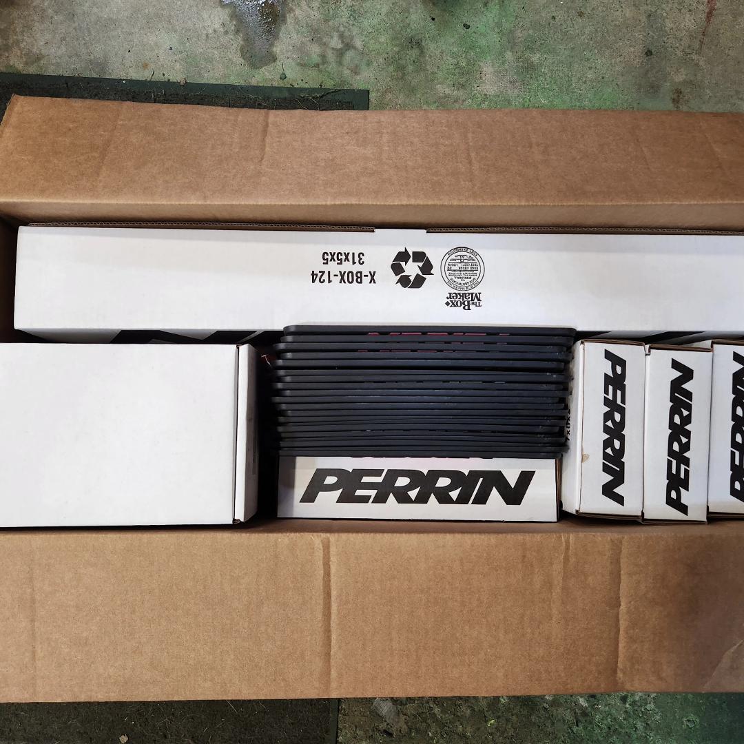My ever punctual postman delivered a perfect package from Perrin Performance. It was perfectly packed with pretty parts and performance parts. What is your preferred Perrin Performance part? Keep an eye up for my next post