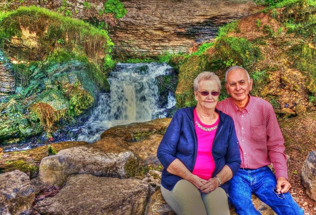 Mom and Dad down by the Rock Pile on the Tennessee River, Muscle Shoals Alabama.