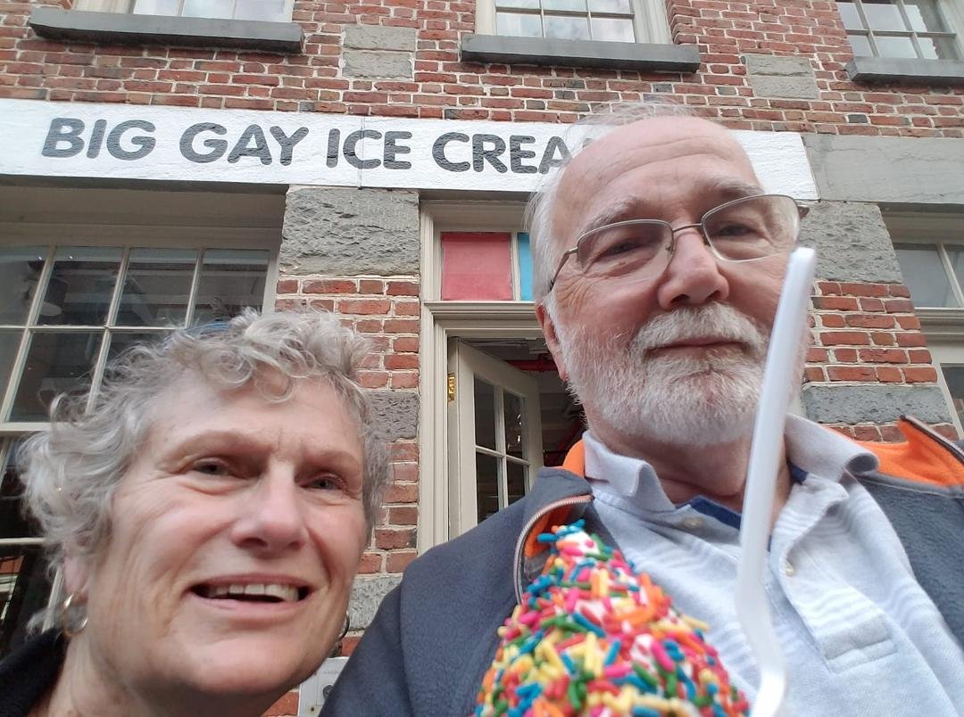 Gayle and me at the South St Seaport gettin' Ice Cream. Yum!!