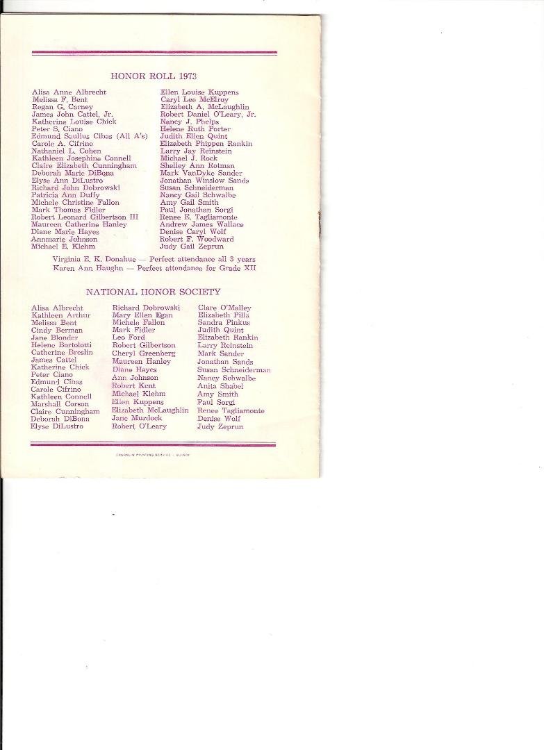 MHS 1973 program last page