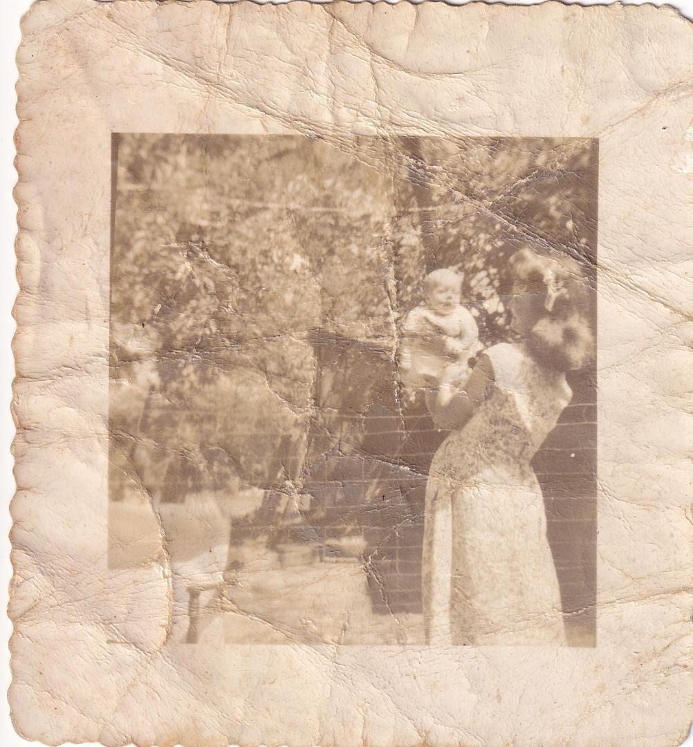 My Mama Holding my cousin Elaine about 2 months before I was born.