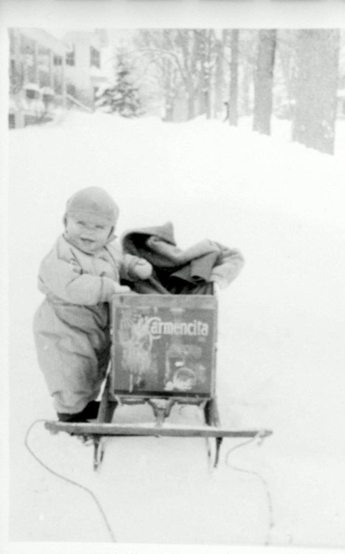 I guess I have always enjoyed getting out in the snow. This photo was taken during a visit to my Grandmother's place in Goffstown, NH.
