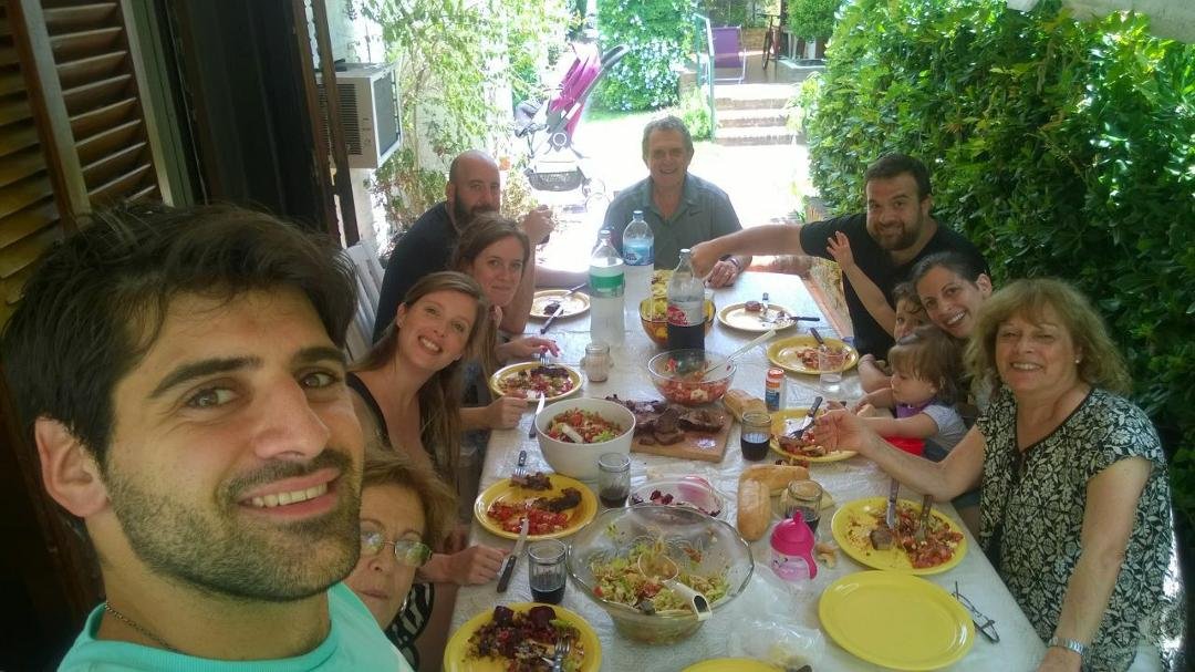 Asado dominguero en familia.