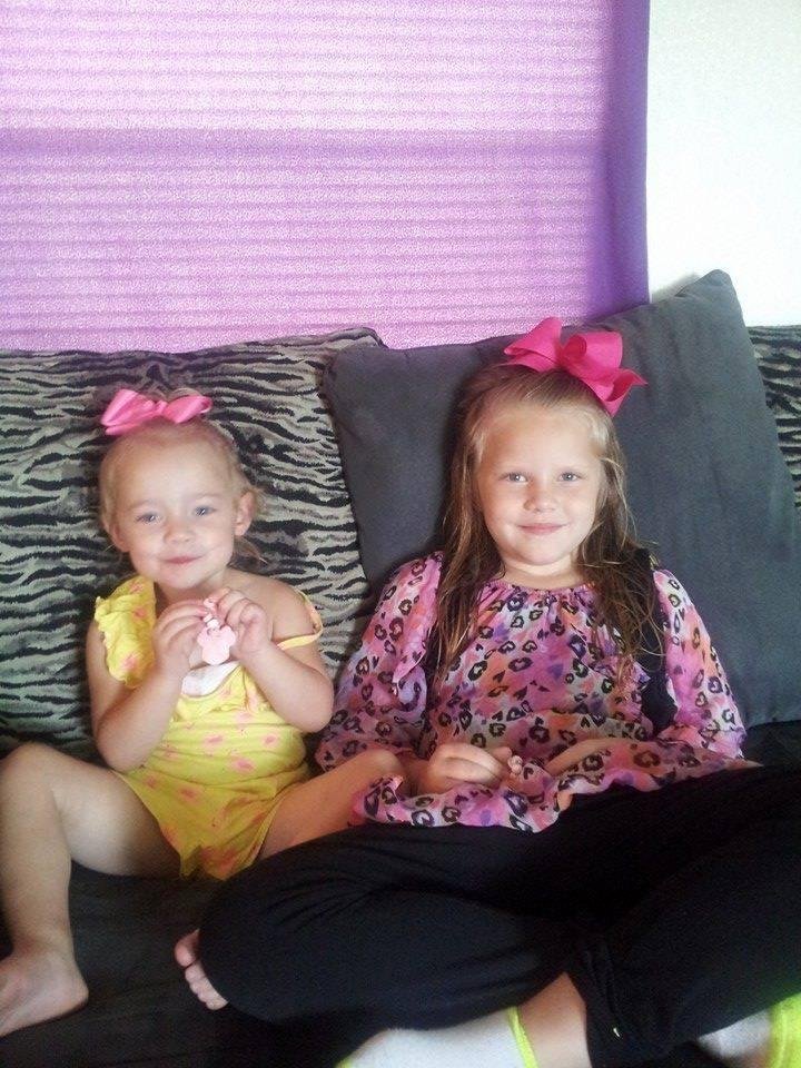 Two of my great-grandaughters, Makayla age 1+ and Makenzie age 5+. Any boys out there better think twice before gettin' fresh with them....what I can't take care of their Daddy will and if he can't well you don't want to