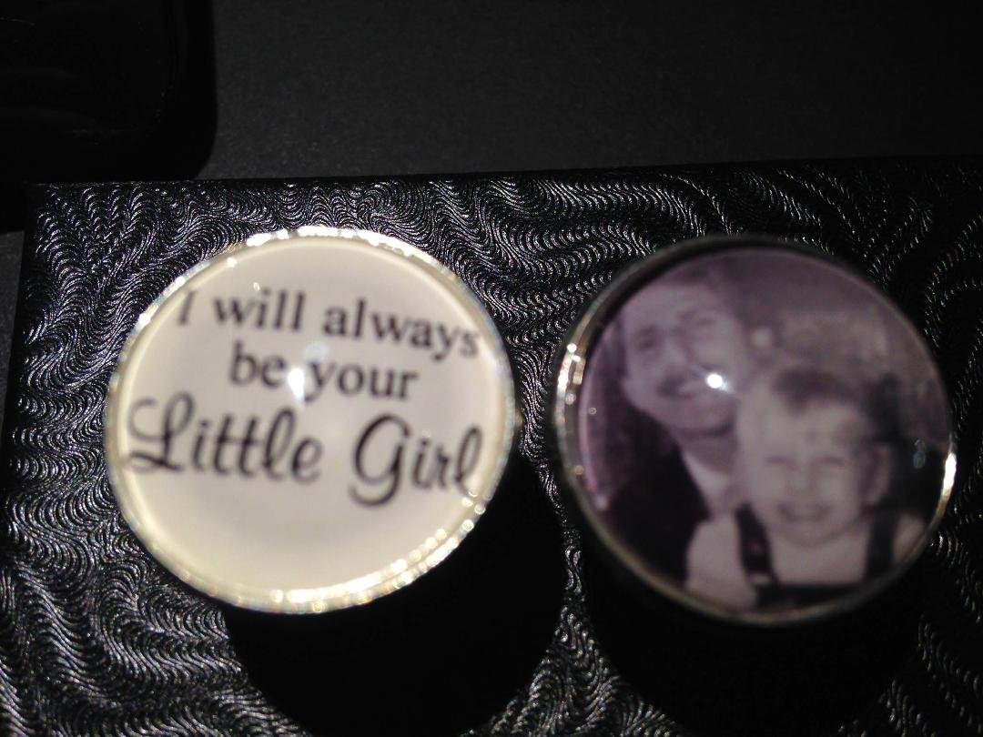 Cufflinks from my daughter to wear to her wedding in three weeks. What a beautiful and thoughtful woman she has become. I love her more than words can say. Thank you Kelly, I hope your wedding is as special as you.