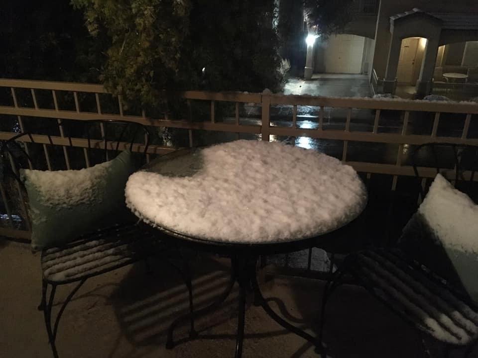 Big fluffy snow at my house but it’s freezing out now and I’m not looking forward to the drive to work.