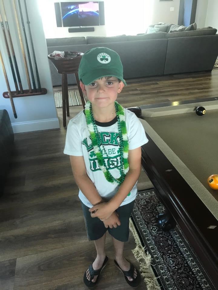My little leprechaun! My oldest son, Dave’s...aka Boston’s... little guy, Jackson.