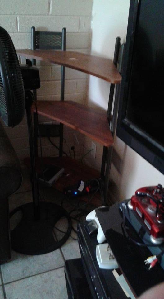 3 shelf stand, $20