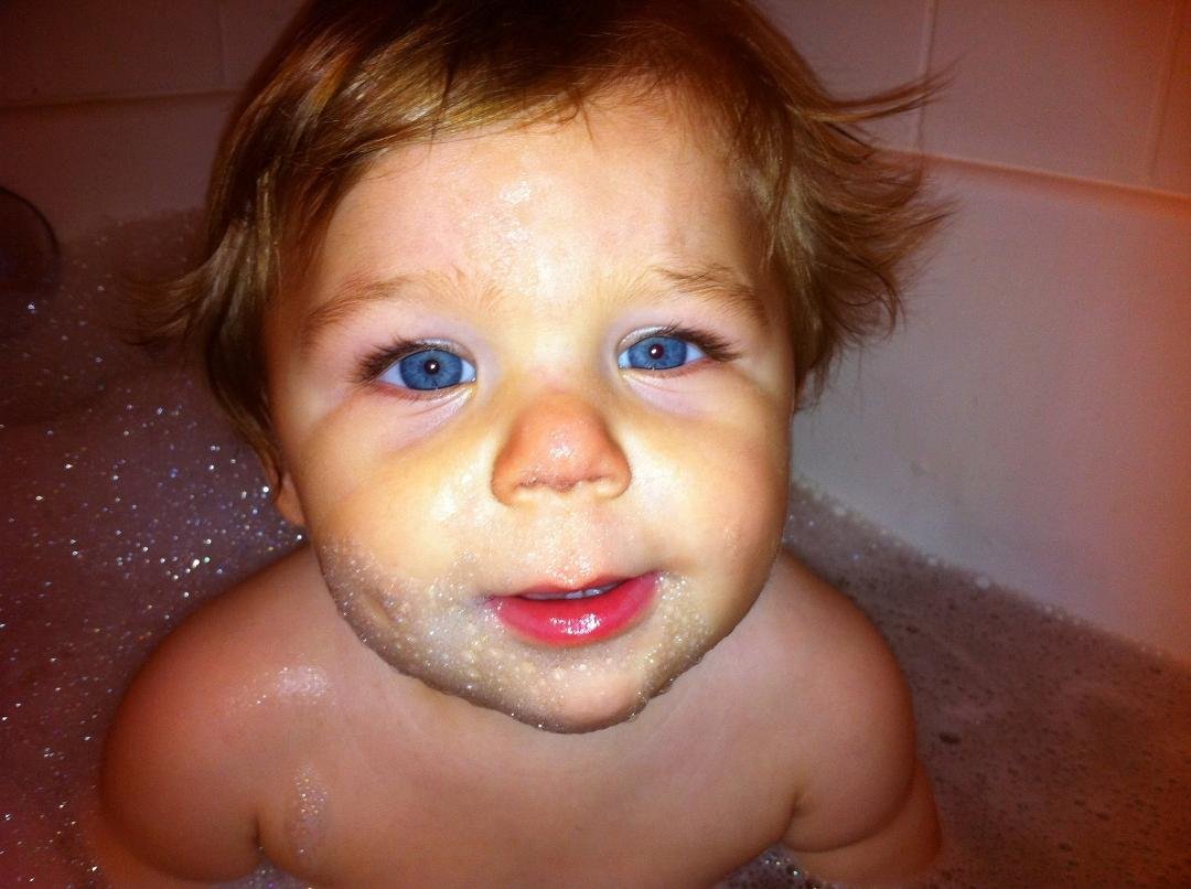 Those blue eyes come from Debi!!!!