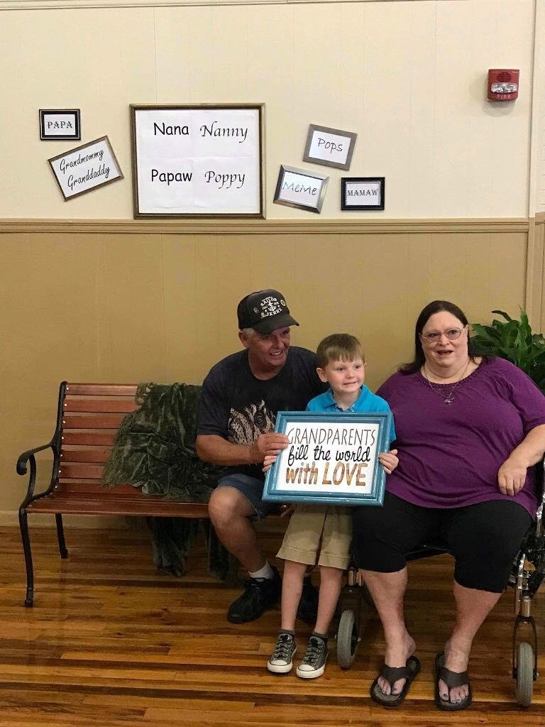 Had Breakfast with my handsome grandson, on grandparents day
