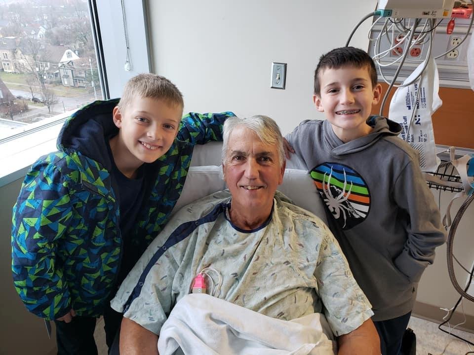 Drew (left) Cullen (right). Special to me for their visit.