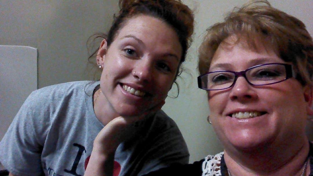 2 of my beautiful daughters hanging out with me at the ER... Number 2 and number 5.