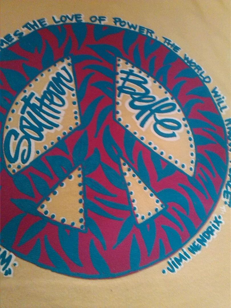 .JIMI HENDRIX.  "WHEN THE POWER OF LOVE OVERCOMES THE LOVE OF POWER,  THE WORLD WILL KNOW PEACE"  Today on my sweat shirt.    Peace be with you all, JANET