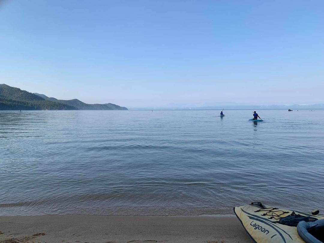First beach day 2024. Best time before 9 before crowds besiege the waters. Lovely, serene and other side of like smoke covered